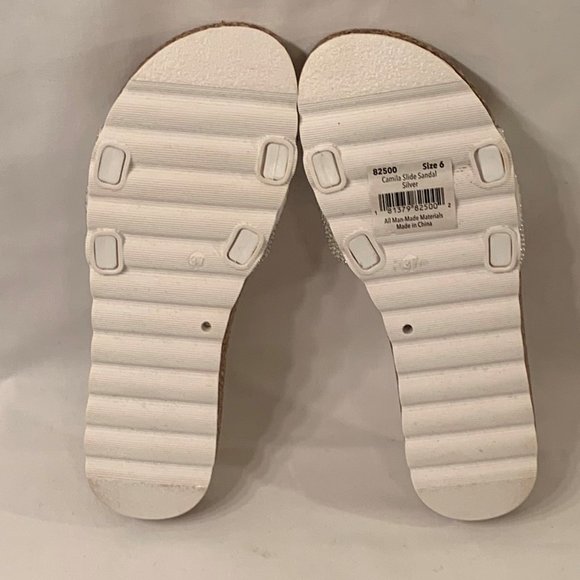 Amanda Blu - Camila Slide Sandal - Silver S - 6  New (never worn)  0.1" high. - Picture 6 of 8